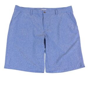 Coolkeep Mens Size 40 Blue Heather Stretch Performance Golf Shorts Activewear